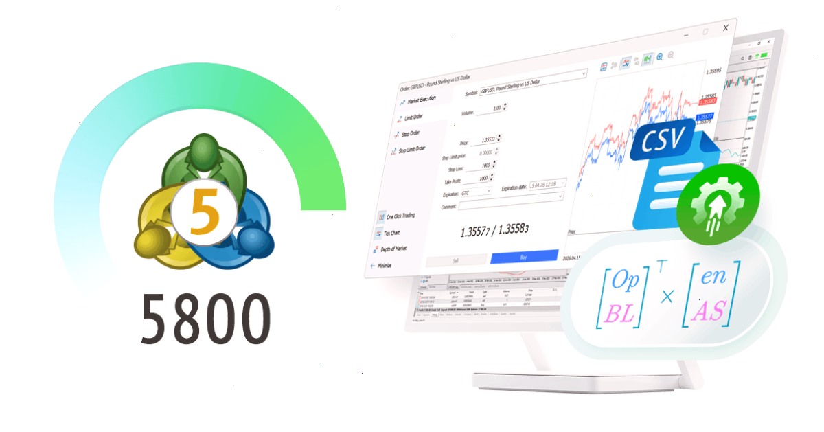 MetaTrader 5 平台更新 Build 5800：重新设计的交易对话框以及 MetaEditor 中改进的 CSV 操作功能（封面配图）